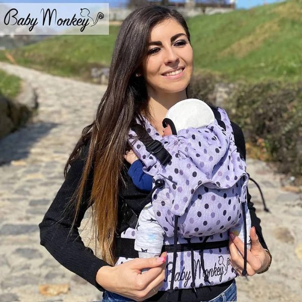 mochila BabyMonkey Pois lila